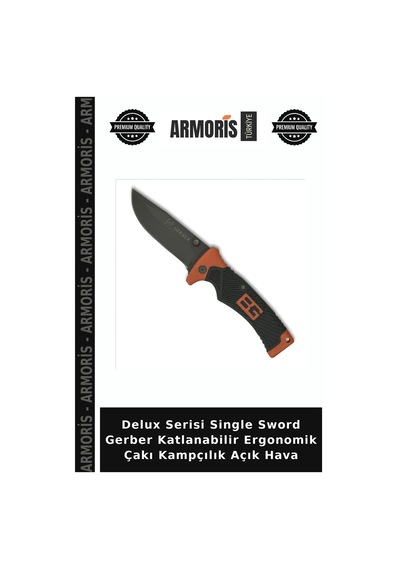 Delux Serisi Single Sword Gerber Katlanabilir Ergonomik Çakı Kampçılık Açık Hava
