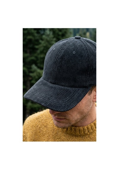 Emybox Deri Siperlikli Kaşe Kadife Şapka Unisex Kışlık - Ayarlanabilir Urban Stil Baseball Cap Siyah Kadife Fitilli