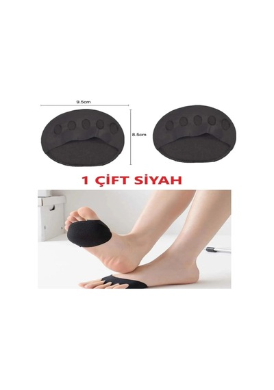 Benlife Kumaş Ayak Parmak Ucu Altı Taban Koruyucu Metatarsal Siyah Standart