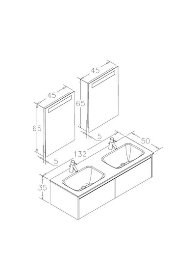 Orka Lisbon 132 Cm Mdf Kaşmir Banyo Dolabı Alt Modül Ve Lavabo Çok Renkli Orka Lisbon 132 Cm Mdf Kaşmir Banyo Dolabı Alt Modül Ve Lavabo Çok Renkli