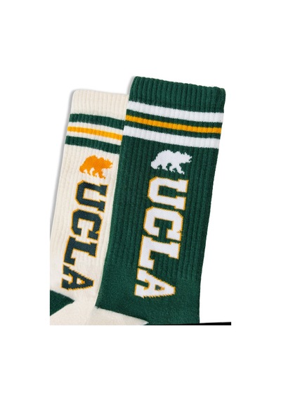 Ucla Ardelle 2'li Ekru-yeşil Uzun Jakarlı Pamuk Standard Fit Unisex Çorap