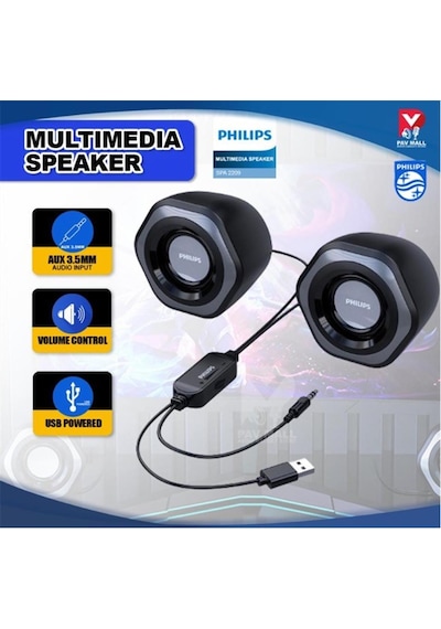 Philips Spa2209 2.0 Usb/ 3.5mm Jack Hoparlör Ses Kontrol Tuşu