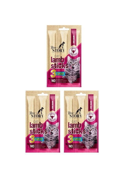 Cat Lamb Stick 3 Adet 3x5gr. Kuzu Etli, Çubuk, Kedi Ödül Maması