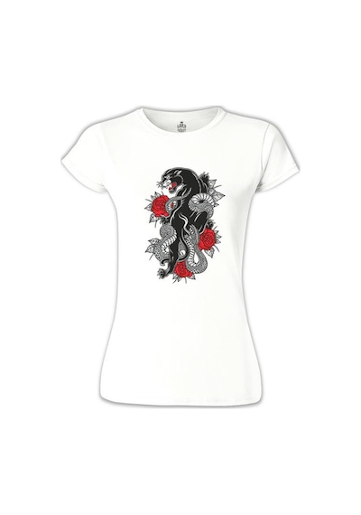 Tattoo - Tiger Beyaz Kadın Tshirt 001