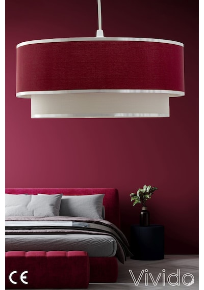 Vivid Tekli Sarkıt Bordo Avize Bordo