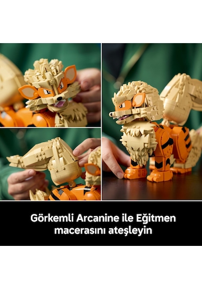 LEGO® Pokémon™ Arcanine 72160 - Yetişkinler için Duruşu Ayarlanabilir Figür İçeren Yaratıcı Model Yapım Seti (1190 Parça)
