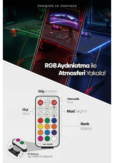 Spark 25mm RGB Aydınlatmalı Oyuncu Masası | Siyah Karbon Fiber Kaplama Spark 25mm RGB Aydınlatmalı Oyuncu Masası | Siyah Karbon Fiber Kaplama