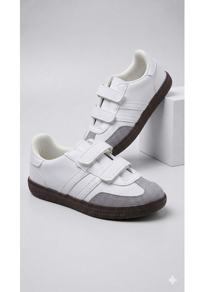 N Moda Cool Kids Retro Tarz Cırtlı Çocuk Spor Ayakkabı Konforlu Ve Şık Günlük Sneaker Beyaz - Beyaz