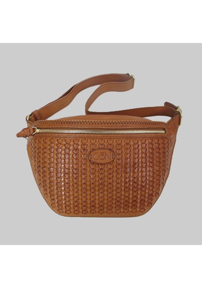 Gön Handmade Deri Bel / Omuz Çantası Toga Taba