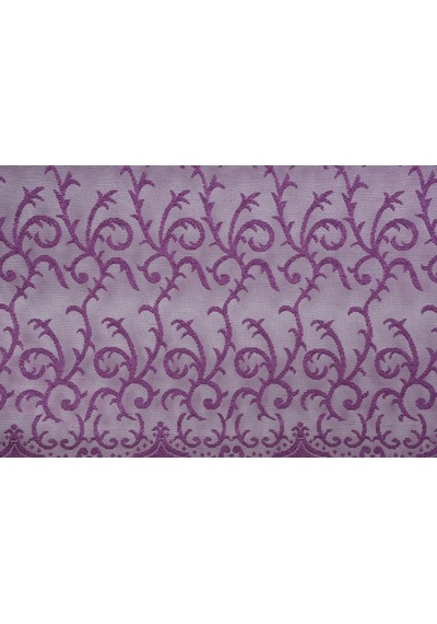 Şal Model Mor Renk Hazır Dikilmiş Pileli Fon Perde 75x260 Cm Mor