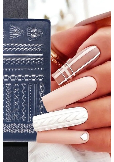 İnce Nail Art Silikon Kalıp 3d Nail Art Desen Kalıbı, Tırnak Süsleme Desen Charm Tırnak Çarm 102