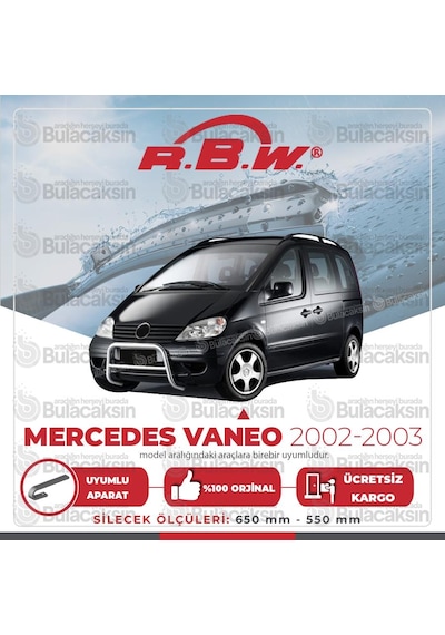 Mercedes Vaneo Muz Silecek Takımı 2002-2003 Rbw
