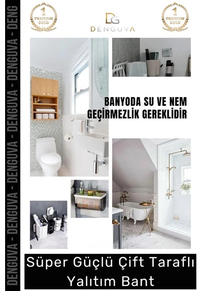 Ekstra Güçlü Çok Amaçlı Çift Taraflı Tamir Dış Mekan Montaj 5mt Silikon Şeffaf Bant 2 Adet