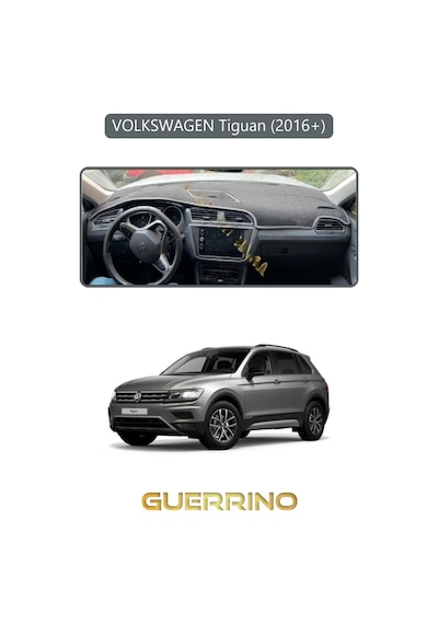 Volkswagen Tiguan 2016+ Torpido Koruma Halısı Gri Kenar