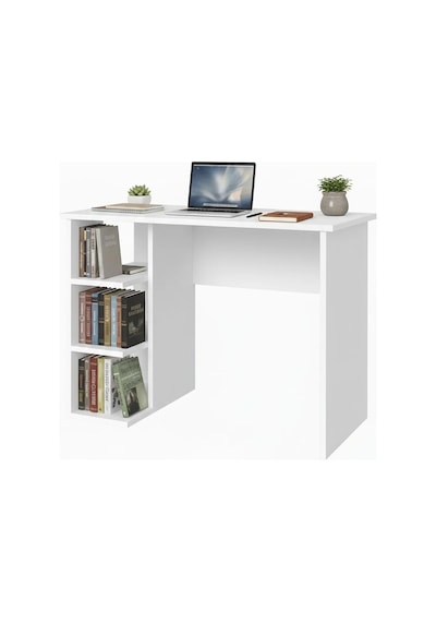 Raflı Çalışma Masası Ev & Ofis İçin Modern Masa Beyaz Raflı Çalışma Masası Ev & Ofis İçin Modern Masa Beyaz