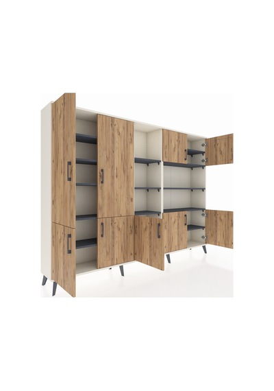 Arges Dolap 14 Raflı 9 Kapaklı 220x30x163 Aytaşı-çam/antrasit Aytaşı-çam/antrasit Arges Dolap 14 Raflı 9 Kapaklı 220x30x163 Aytaşı-çam/antrasit Aytaşı-çam/antrasit