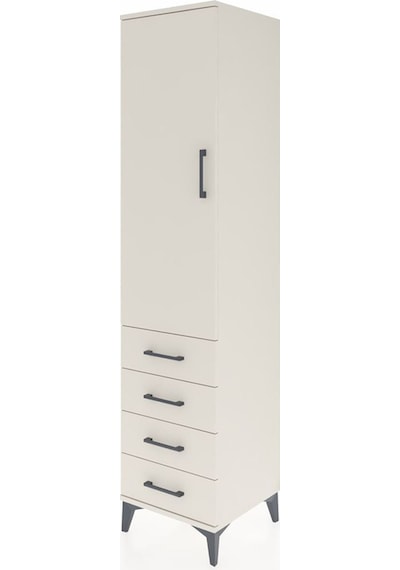 Hyperion Dolap Tek Raflı 4 Çekmeceli Tek Askılı 44x44x195 Aytaşı-aytaşı Aytası