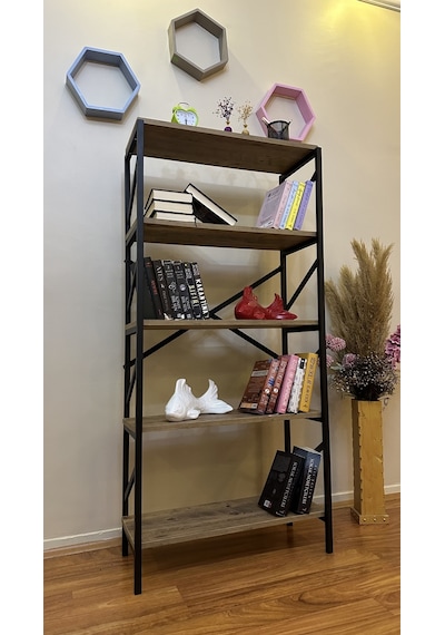 Modern Style Home Metal Kitaplık 5 Raflı Çok Amaçlı Dosya Kitap Rafı Ofis Salon Raf 150 Cm Ceviz Kahverengi Modernk02 Modern Style Home Metal Kitaplık 5 Raflı Çok Amaçlı Dosya Kitap Rafı Ofis Salon Raf 150 Cm Ceviz Kahverengi Modernk02