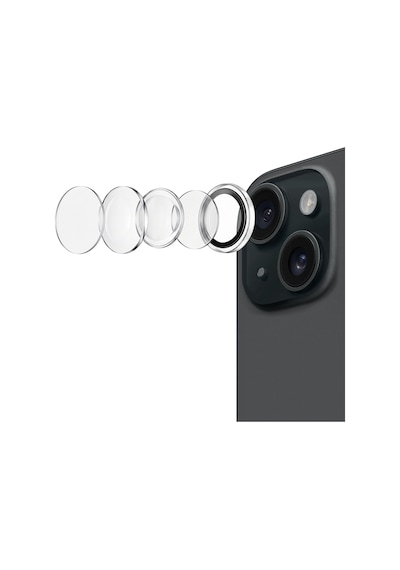 Buff İphone 15 / 15 Plus Air Fit Şeffaf Kamera Lens Koruyucu