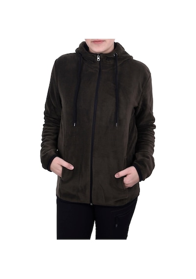 Ghassy Co.Kadın Kapşonlu Fermuarlı Polar Sweatshirt 152529819