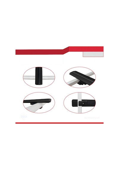 Ara Atkı Tavan Barı Basic Model 118cm Siyah 2 Adet