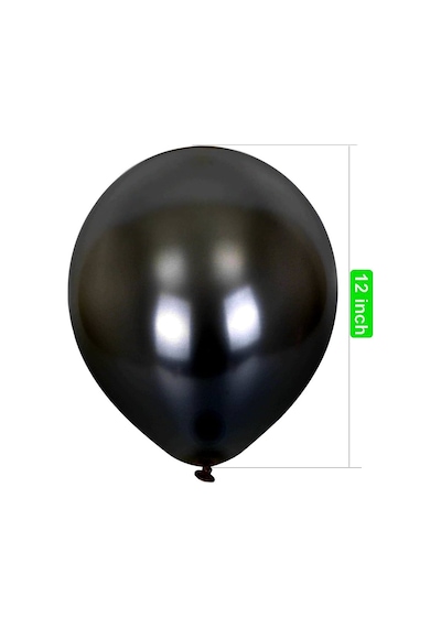 Metalik Balon Siyah 50 Adet Siyah