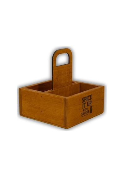 Rustik Sos Sunum Kutusu 4 Ad 95gr Sos Kapasiteli 16x16cm
