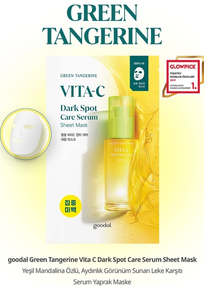 Leke Karşıtı Serum Yaprak Maske Goodal Green Tangerine Vita C Dark Spot Care Serum Sheet Mask