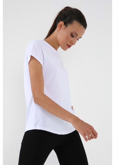 Tommy Life Beyaz Basic Kısa Kol Standart Kalıp O Yaka Kadın T-shirt - 97144 Beyaz
