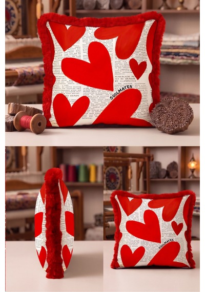 Romantik Kalp Motifli Saçaklı Yastık Kılıfı - Aşk Temalı Kırmızı Krem Bordo Püsküllü Kırlent Kılıfı Uzak Esinti Saten Romantik Kalp Motifli Saçaklı Yastık Kılıfı - Aşk Temalı Kırmızı Krem Bordo Püsküllü Kırlent Kılıfı Uzak Esinti Saten