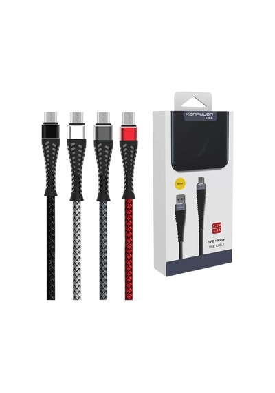 Mey Najmaddin S61 Micro Usb Kablo 1.2m 2.1a - Kırmızı Najmaddin Belirtilmemiş