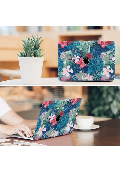 Apple Uyumlu MacBook Pro Kılıf 13 İnç Flower01 Eski Hdmı'lı Model 2012-2015 A1425 A1502 İle Yeşil