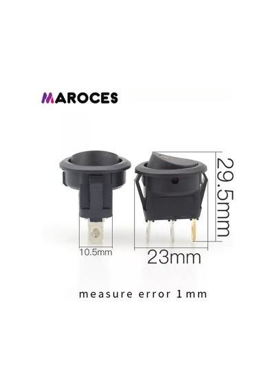 Ic-132 Yuvarlak Nokta Işıklı Mavi Anahtar On-Off 3P 12V 10 Adet