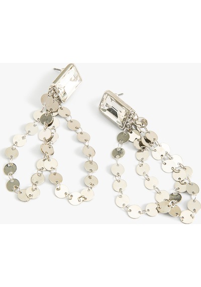 Koton Kristal Taşlı Küpe Sallantılı Gümüş 4wak70526aa 4WAK70526AA038 Gümüş