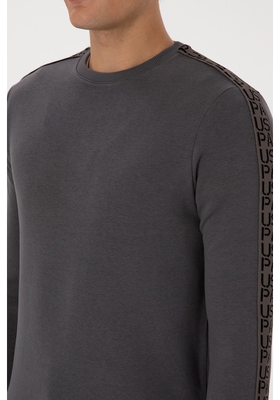 U.S. Polo Assn. Erkek Regular Fit Bisiklet Yaka Gri Sweatshirt 50316363-VR024