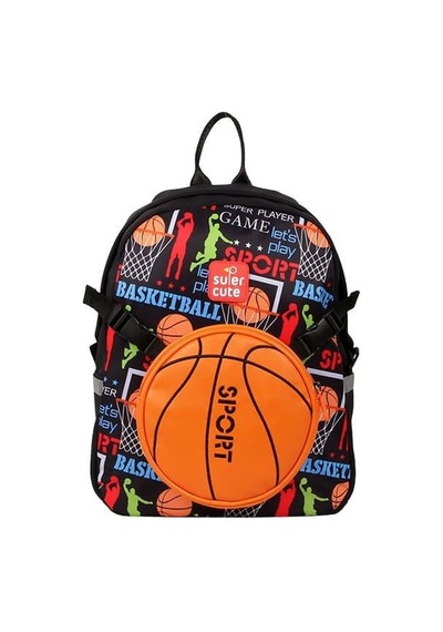 Supercute Two İn One Sırt Çantası - Basketball Siyah