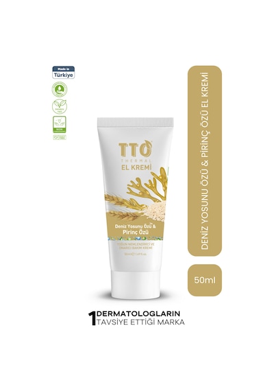 Tto Thermal El Kremi – Deniz Yosunu ve Pirinç Özlü Onarıcı El Bakımı 50 Ml