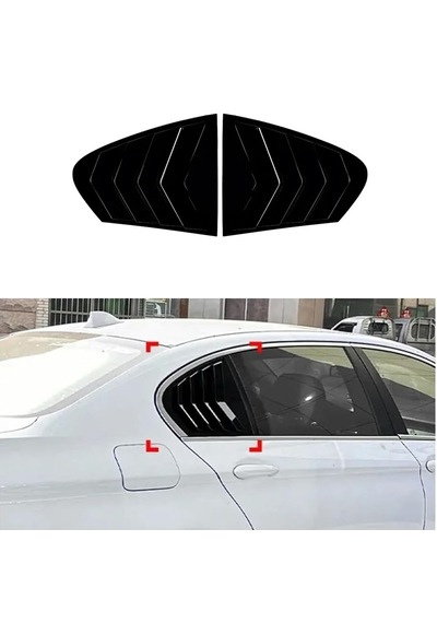 Bmw F10 Kelebek Cam Kaplama Vizörü Parlak Siyah Diğer
