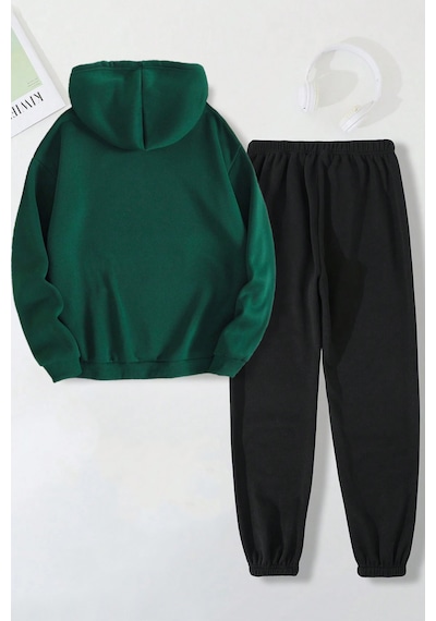 Uyguntarz Unisex Nope Baskılı Eşofman Takımı Yeşil