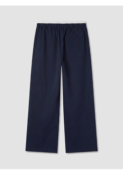 Lcw Comfort Lacivert Beli Lastikli Geniş Paça Kadın Pantolon