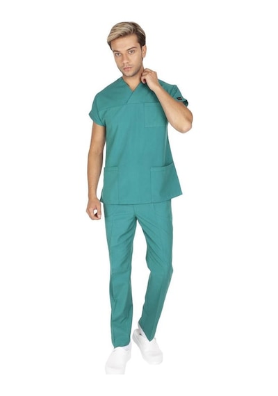 Erkek Doktor Hemşire Forması Scrubs Likralı Esnek Kumaş Hastane N (483469812)