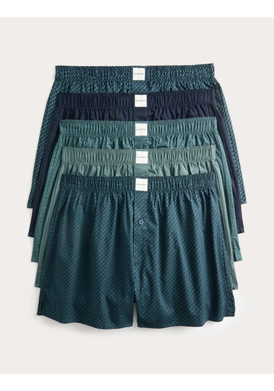 Marks & Spencer 5'li Pamuklu Boxer Mavi