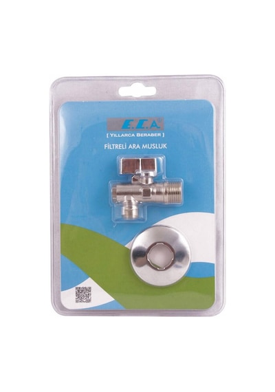 Eca 602111043-V 1/2 Kısa Tip 3/8 Cik.Blis. Filtreli Ara Musluk