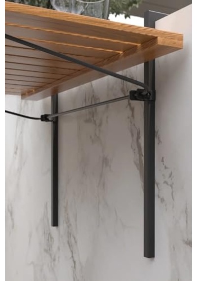 Ahşap Katlanır Balkon Masası Açık Ceviz