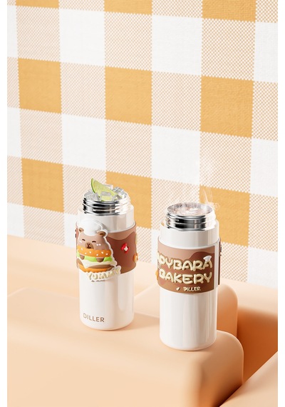 4 Adet Diller Çelik Termos Matara 600 Ml Panda D9351