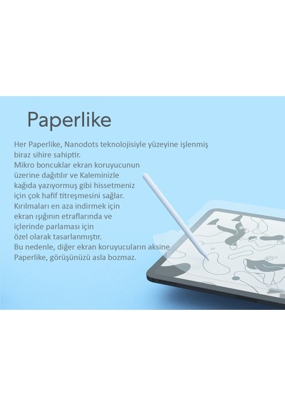 Apple Uyumlu iPad  Pro 11 2021 M1 3.Nesil Paperlike Nano Ekran Koruyucu Kırılma