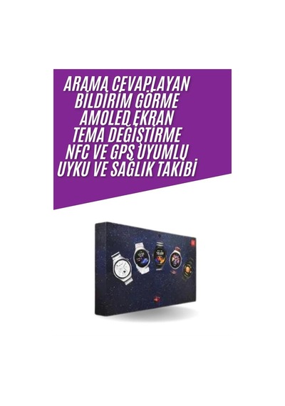 Akıllı Saat Aksesuarları Unısex Yuvarlak Ekranlı 7 Kordonlu Akıllı Saat Gps Destekli Çoklu Kordon Seçeneği