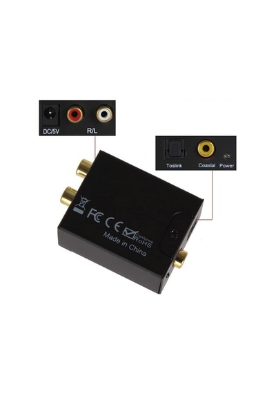 Dijital To Analog Ses Dönüştürücü Converter Optik To Analog Çevir