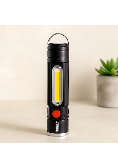 Zoomlu Usb Şarjlı Metal El Feneri