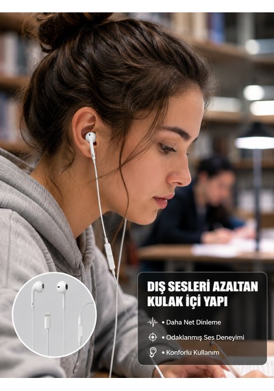 Ergonomik Tasarımlı Stereo Ses Performanslı Kablolu Kulaklık Yeni Nesil - Lisinya